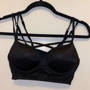 Strappy Black Push-Up Bralette